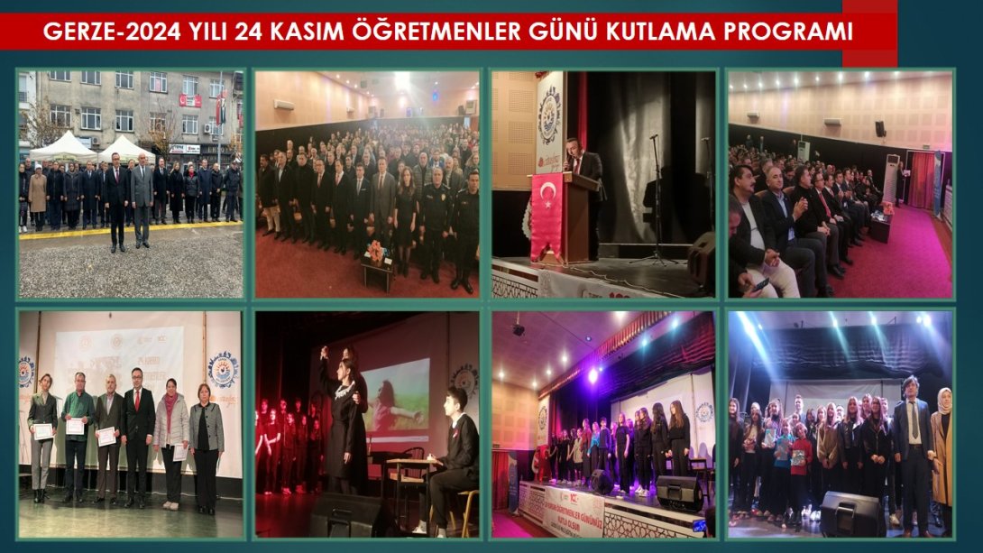 İLÇEMİZDE; 2024 YILI 24 KASIM ÖĞRETMENLER GÜNÜ KUTLAMA PROGRAMIMIZ, COŞKUYLA GERÇEKLEŞTİRİLDİ.